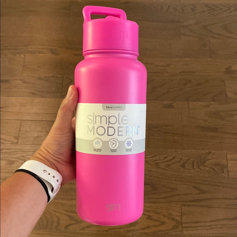 Vibrant Pink Water Bottle with Handle